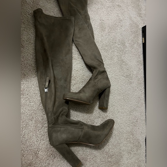 Steve Madden over the knee heel boots taupe - Picture 3 of 6